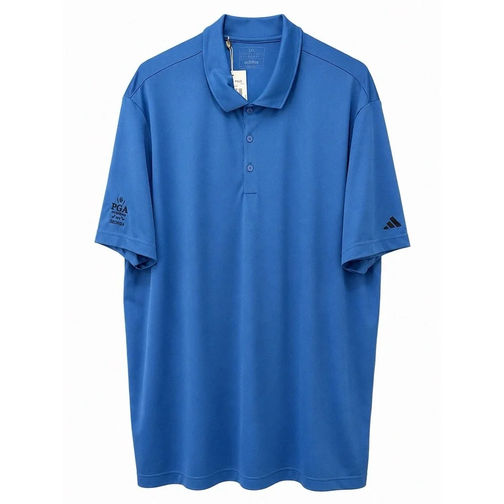 Adidas PGA Georgia Golf Polo Mens 3XL Trace Royal Blue Performance NWT